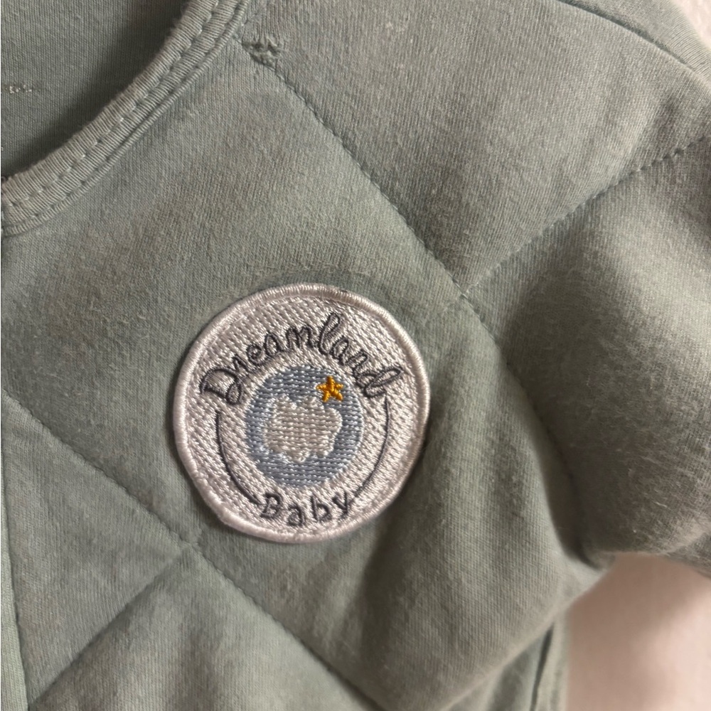 Dreamland Baby Weighted Sleep Sack with Front Zip Quilted Sage Green - Picture 3 of 4